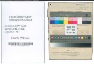 Entnazifizierung Wilhelm Eberth , geb. 13.05.1890 (Fahrlehrer)