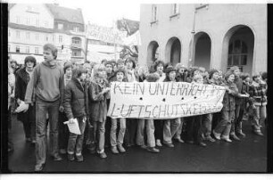 Kleinbildnegativ: Demonstration, Schadow-Schule, Zehlendorf, 1978