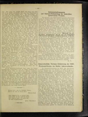 Außerordentliche Vertreter-Versammlung des Westf. Provinzial-Vereins des Kathol. Lehrerverbandes