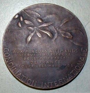 Bronzemedaille Courrières "Conciliation Internationale"