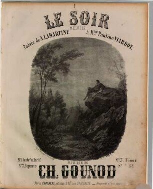 Le soir : mélodie ; no. 1 contro. ou baritn.