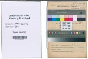 Entnazifizierung Leonie Kura , geb. 03.06.1894 ()