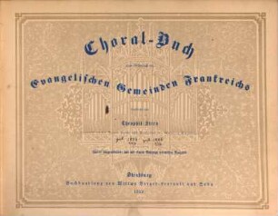 Choralbuch zum Gebrauch der Evangelischen Gemeinde Frankreichs