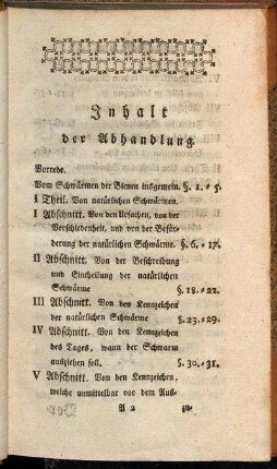 Inhalt der Abhandlung.