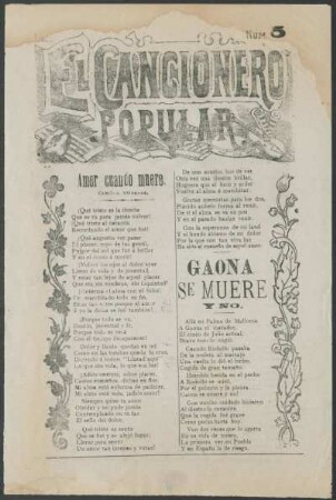 5: Amor cuando muere : canción moderna