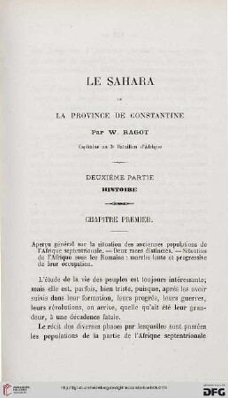 Le Sahara de la province de Constantine