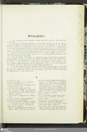 Ortsregister