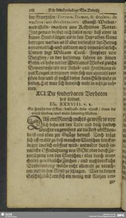 XCI. Die sonderbaren Vorboten des Todtes