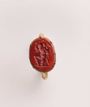 Intaglio mit Herkules und Amor