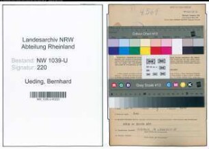 Entnazifizierung Bernhard Ueding , geb. 18.06.1915 (Lehrer)