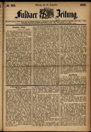 Ausgabe vom Montag, den 17. Dezember 1883.