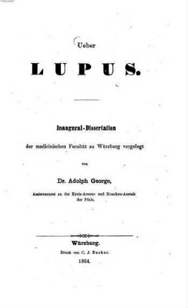 Ueber Lupus