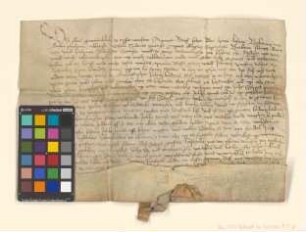 Äbtissin und Konvent des [Zisterzienser-] Nonnenklosters Zehden gestatten ihrem Richter zu Küstrinchen die Verpfändung von 1/2 Schock Groschen für 6 Schock an den Kaland.