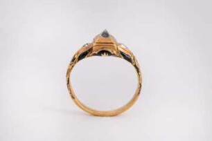 Goldener Fingerring mit Diamant-Spitzstein der Pfalzgräfin Amalia Hedwig von Pfalz-Neuburg (1584-1607