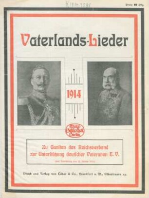 Vaterlands-Lieder 1914