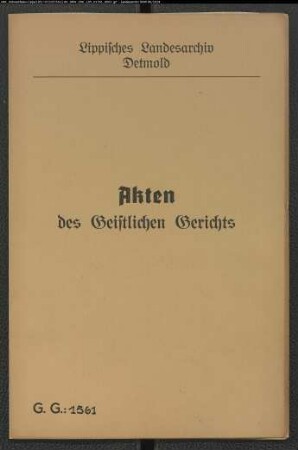 Frau Amtmann Ribbentrup gegen Rektor Groskopf [Großkopf], Detmold, wegen einer Schuldenregelung