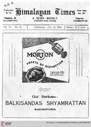 No. XLIX (19 July 1953)