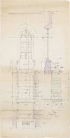 Döllgast, Hans; Arnstorf; Kath. Pfarrkirche St. Georg - Grundriss; Ansicht; Schnitt