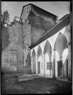 Schloß Eberstein Innenhof nach Nordwesten