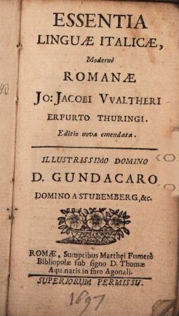 Essentia linguae Italicae moderne Romanae