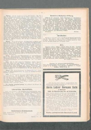 [Nachruf] : [Herrn Lehrer Hermann Holle] ; [Nekrolog]