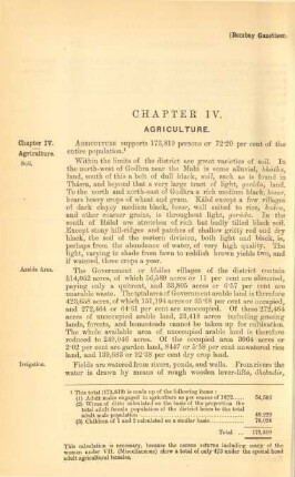 Chapter IV. Agriculture
