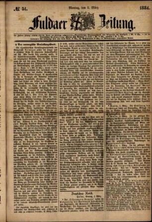 Ausgabe vom Montag, den 03. März 1884.