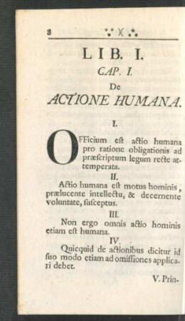Cap. I. De Actione Humana.