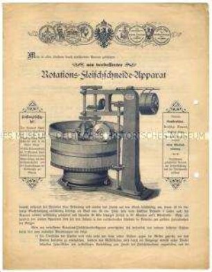 Rotations-Fleischschneide-Apprat