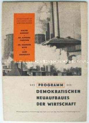 Dokumentation mit Auszügen aus Reden auf der 2. Tagung des Deutschen Volkskongresses zum wirtschaftlichen Aufbau