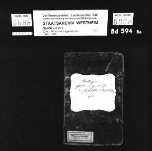 Zins- und Gültbuch über die hochfürstlich würzburgischen Zins und Gült an dem gemeinherrschaftlich wertheimischen Ort Dertingen..., renoviert in anno 1788 (mit Namenregister)