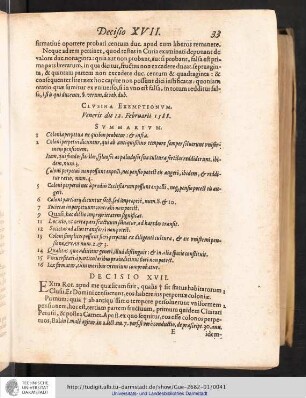 Decisio XVII