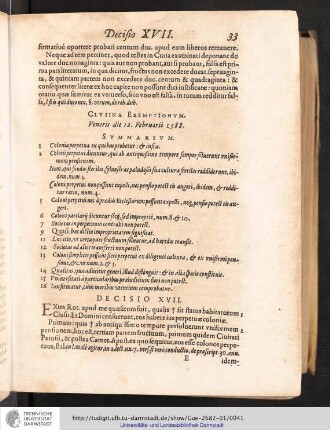 Decisio XVII