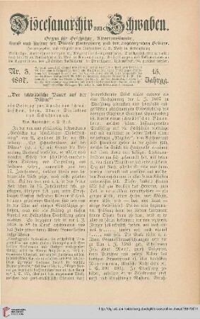 15: "Der Schwäbische Bauer auf der Bühne", [1] : ein Beitrag zur Kunde des schwäbischen, bezw. Ulmer Dialektes und Schuldramas