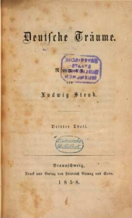 Deutsche Träume : Roman, 3. Theil