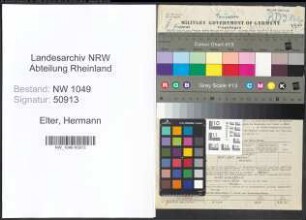 Entnazifizierung Hermann Elter , geb. 28.06.1900 (Laborant)