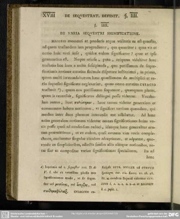 §. IIII. De Varia Sequestri Significatione