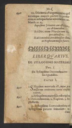 Liber Quartus. De Syllogismo Materiali