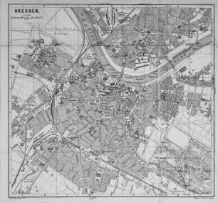 Plan von Dresden 1889 (ca. 1:15 000), hrsg. von Geograph. Anstalt von Wagner & Debes, Leipzig