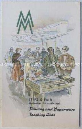Werbeprospekt zur Leipziger Herbstmesse 1956 für Druck- und Papierwaren in englischer Sprache