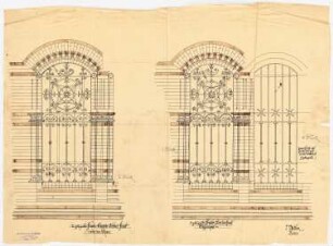 Kreis-Ständehaus, Prenzlau (?): Ansicht Fenster mit Gitter