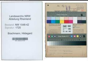Entnazifizierung Hildegard Brachmann , geb. 09.06.1906 (Sekretaerin)