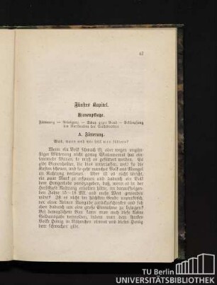 A. Fütterung. Was, wann und wie soll man füttern?