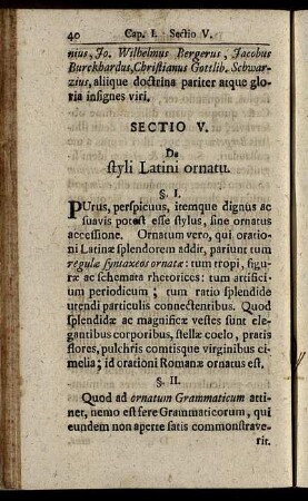 Sectio V. De styli Latini ornatu