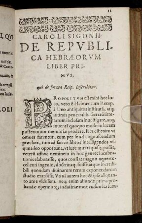 Liber Primus, qui de forma Reip. inscribitur