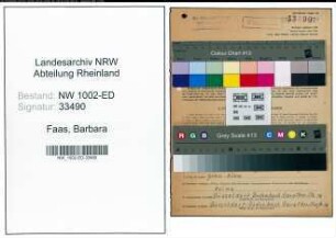 Entnazifizierung Barbara Faas, geb. 12.02.1886 (Rektorin)