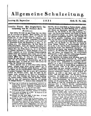 Cornelius Tacitus : eine biographische Untersuchung ; (Beschluss)