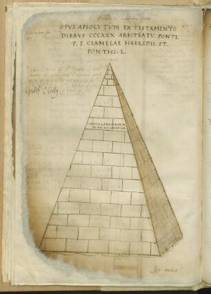 Zeichnung: Cestius-Pyramide