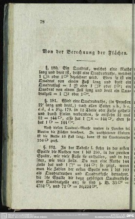 Von der Berechnung der Flächen