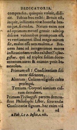 Trismegistvs Christianvs seu Triplex Cultus : Conscientiæ Cælitum Corporis